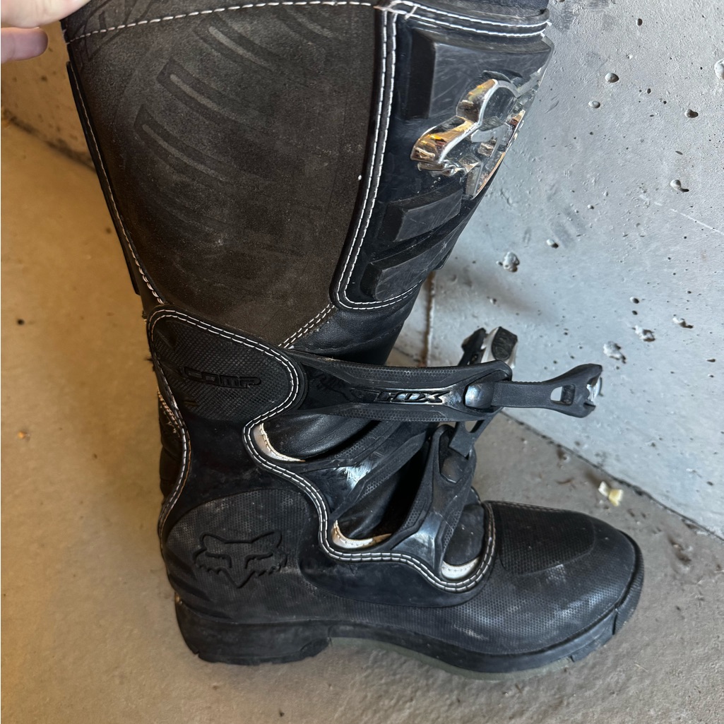 Fox Black Motorcycle Racing Boots